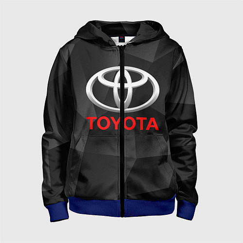 Детская толстовка на молнии TOYOTA / 3D-Синий – фото 1