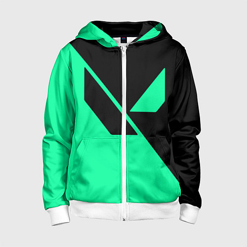 Детская толстовка на молнии VALORANT / 3D-Белый – фото 1