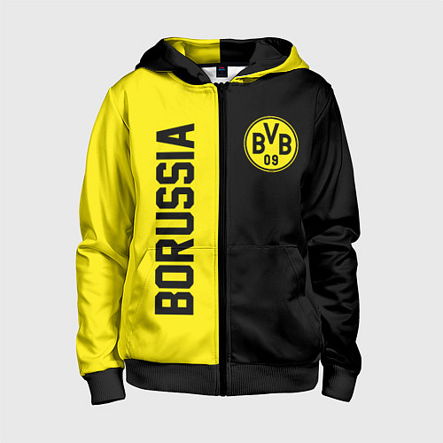 Детская толстовка на молнии BORUSSIA / 3D-Черный – фото 1