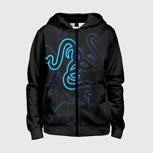 Детская толстовка на молнии RAZER / 3D-Черный – фото 1