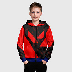 Толстовка на молнии детская Valorant, цвет: 3D-синий — фото 2