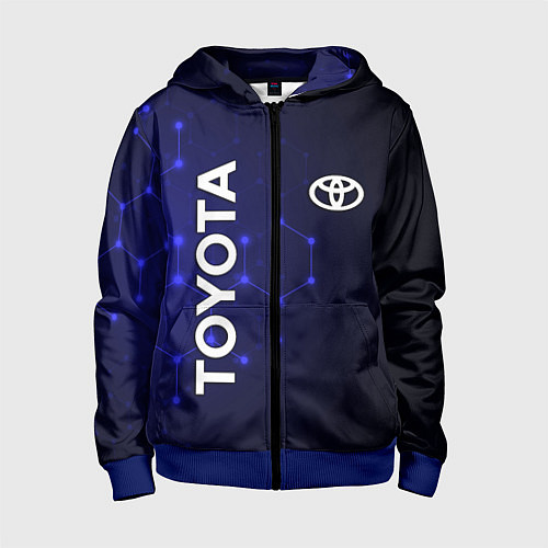 Детская толстовка на молнии TOYOTA / 3D-Синий – фото 1