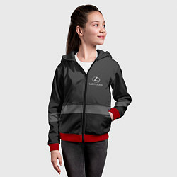 Толстовка на молнии детская LEXUS, цвет: 3D-красный — фото 2