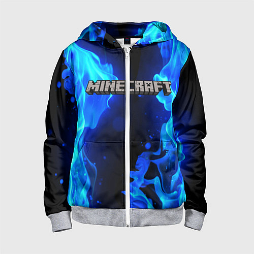 Детская толстовка на молнии MINECRAFT / 3D-Меланж – фото 1