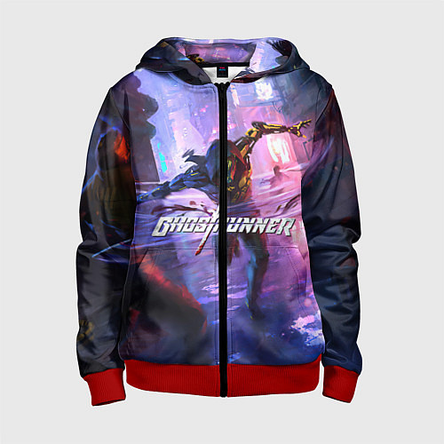 Детская толстовка на молнии Ghostrunner / 3D-Красный – фото 1