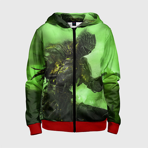 Детская толстовка на молнии DARK SOULS / 3D-Красный – фото 1