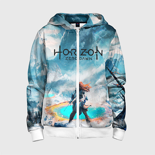 Детская толстовка на молнии HORIZON ZERO DAWN / 3D-Белый – фото 1