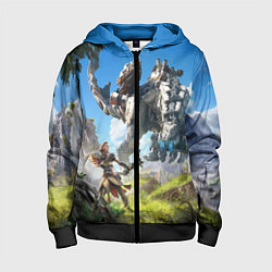 Толстовка на молнии детская HORIZON ZERO DAWN, цвет: 3D-черный