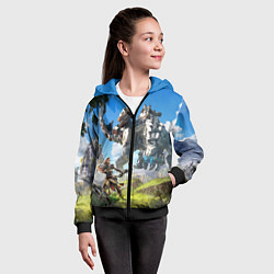 Толстовка на молнии детская HORIZON ZERO DAWN, цвет: 3D-черный — фото 2