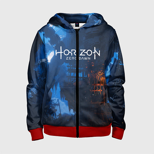 Детская толстовка на молнии HORIZON ZERO DAWN / 3D-Красный – фото 1