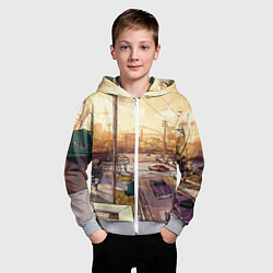 Толстовка на молнии детская GTA San Andreas, цвет: 3D-меланж — фото 2