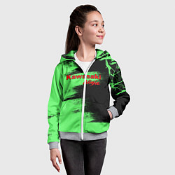 Толстовка на молнии детская Kawasaki, цвет: 3D-меланж — фото 2