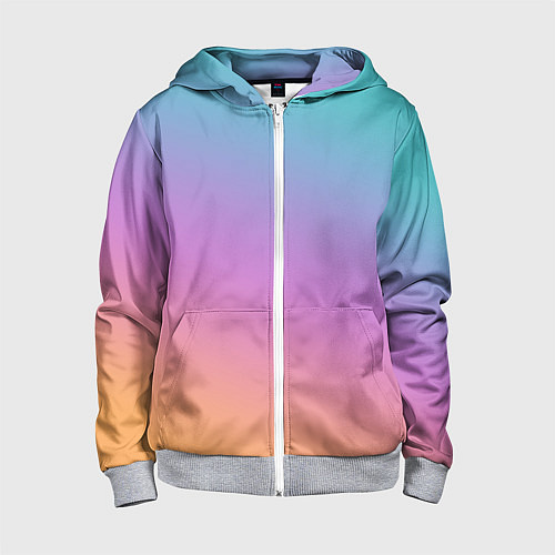 Детская толстовка на молнии Градиент / 3D-Меланж – фото 1