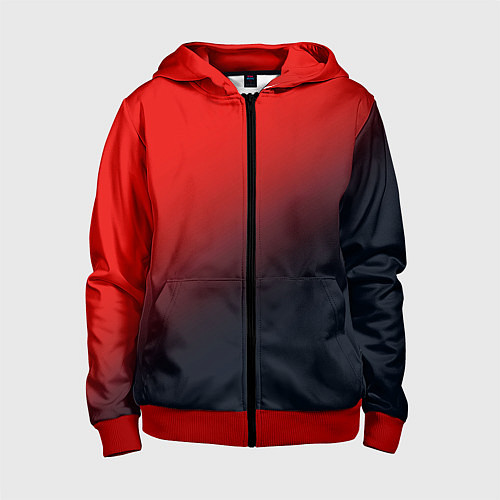 Детская толстовка на молнии RED / 3D-Красный – фото 1