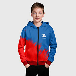 Толстовка на молнии детская SUZUKI, цвет: 3D-красный — фото 2