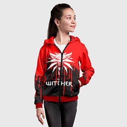 Толстовка на молнии детская The Witcher, цвет: 3D-красный — фото 2
