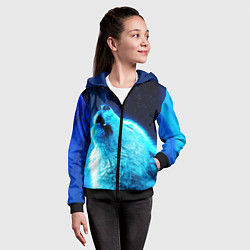 Толстовка на молнии детская ВОЛЧИЙ ВОЙ D, цвет: 3D-черный — фото 2