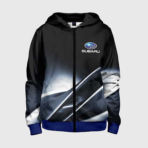 Детская толстовка на молнии SUBARU / 3D-Синий – фото 1