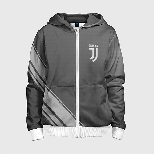 Детская толстовка на молнии JUVENTUS / 3D-Белый – фото 1