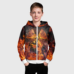 Толстовка на молнии детская S T A L K E R 2, цвет: 3D-белый — фото 2