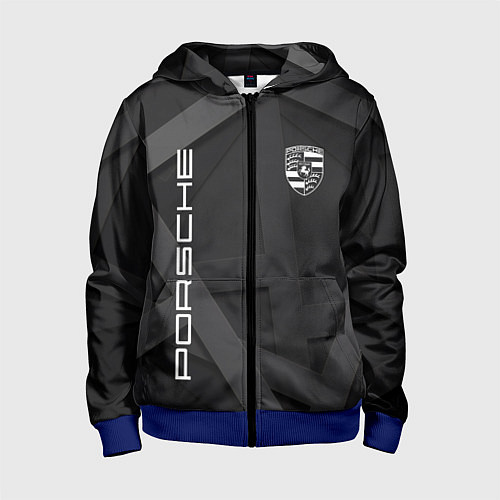 Детская толстовка на молнии PORSCHE / 3D-Синий – фото 1