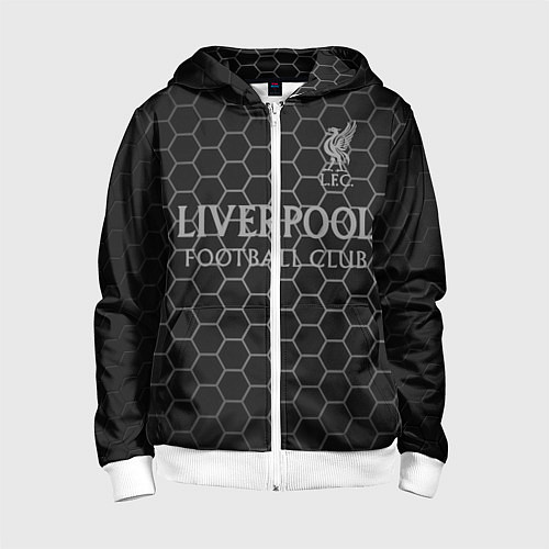 Детская толстовка на молнии LIVERPOOL / 3D-Белый – фото 1
