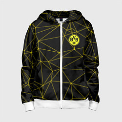 Толстовка на молнии детская BORUSSIA, цвет: 3D-белый