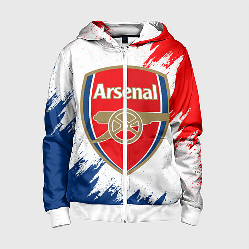 Детская толстовка на молнии ARSENAL / 3D-Белый – фото 1