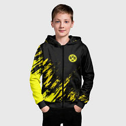 Толстовка на молнии детская BORUSSIA, цвет: 3D-черный — фото 2