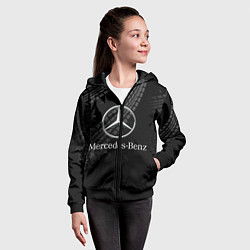 Толстовка на молнии детская MERCEDES, цвет: 3D-черный — фото 2