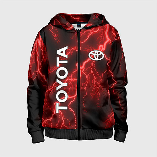 Детская толстовка на молнии TOYOTA / 3D-Черный – фото 1