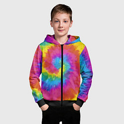 Толстовка на молнии детская ХИППИ, цвет: 3D-черный — фото 2