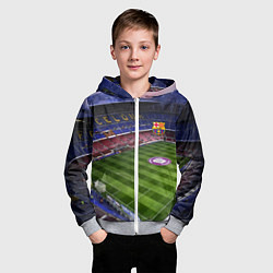 Толстовка на молнии детская FC BARCELONA, цвет: 3D-меланж — фото 2