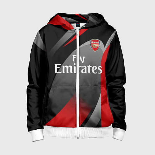 Детская толстовка на молнии ARSENAL UNIFORM / 3D-Белый – фото 1