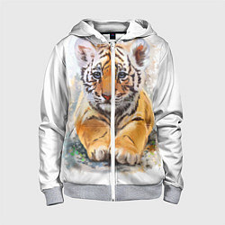 Детская толстовка на молнии Tiger Art