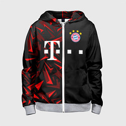 Толстовка на молнии детская FC Bayern Munchen Форма, цвет: 3D-меланж