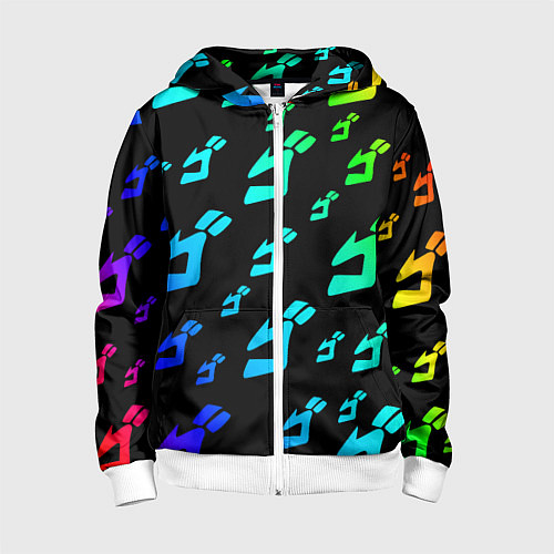 Детская толстовка на молнии JoJo Bizarre Adventure / 3D-Белый – фото 1