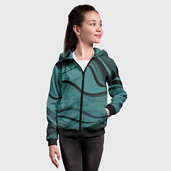 Толстовка на молнии детская Абстракция, цвет: 3D-черный — фото 2