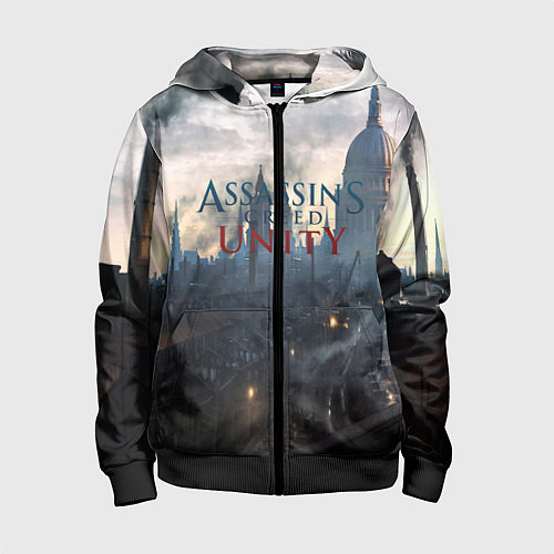 Детская толстовка на молнии Assassin’s Creed Unity / 3D-Черный – фото 1