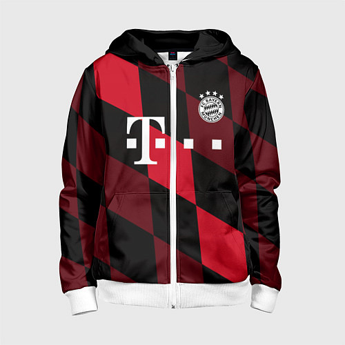 Детская толстовка на молнии ФК Бавария Мюнхен / 3D-Белый – фото 1