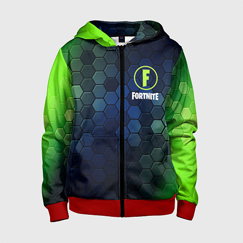 Детская толстовка на молнии FORTNITE ФОРТНАЙТ / 3D-Красный – фото 1