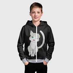 Толстовка на молнии детская Re:Zero, цвет: 3D-меланж — фото 2