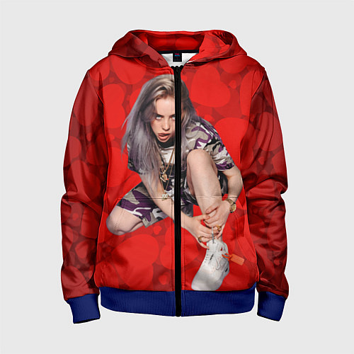 Детская толстовка на молнии Billie Eilish Билли Айлиш / 3D-Синий – фото 1