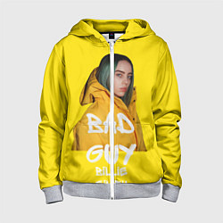 Толстовка на молнии детская Billie Eilish Билли Айлиш, цвет: 3D-меланж