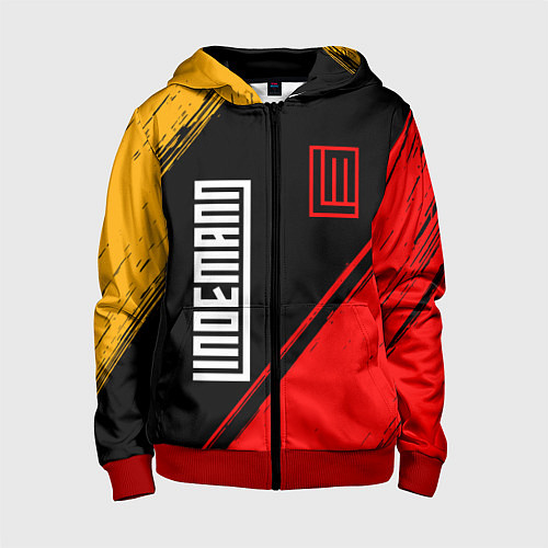 Детская толстовка на молнии LINDEMANN ЛИНДЕМАНН / 3D-Красный – фото 1