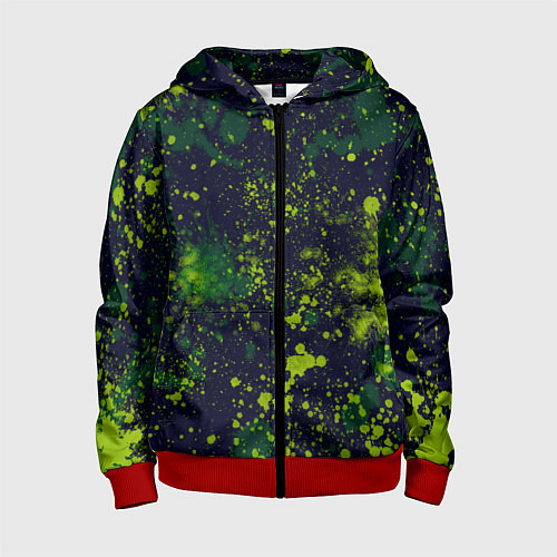 Детская толстовка на молнии Camouflage / 3D-Красный – фото 1