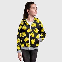 Толстовка на молнии детская Веселый пикачу, цвет: 3D-меланж — фото 2
