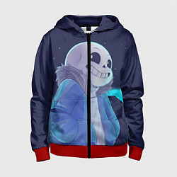 Толстовка на молнии детская UNDERTALE, цвет: 3D-красный