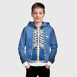 Толстовка на молнии детская КУРТКА САНСА SANS, цвет: 3D-белый — фото 2