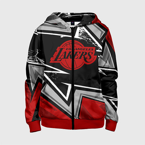 Детская толстовка на молнии LA LAKERS RED / 3D-Красный – фото 1